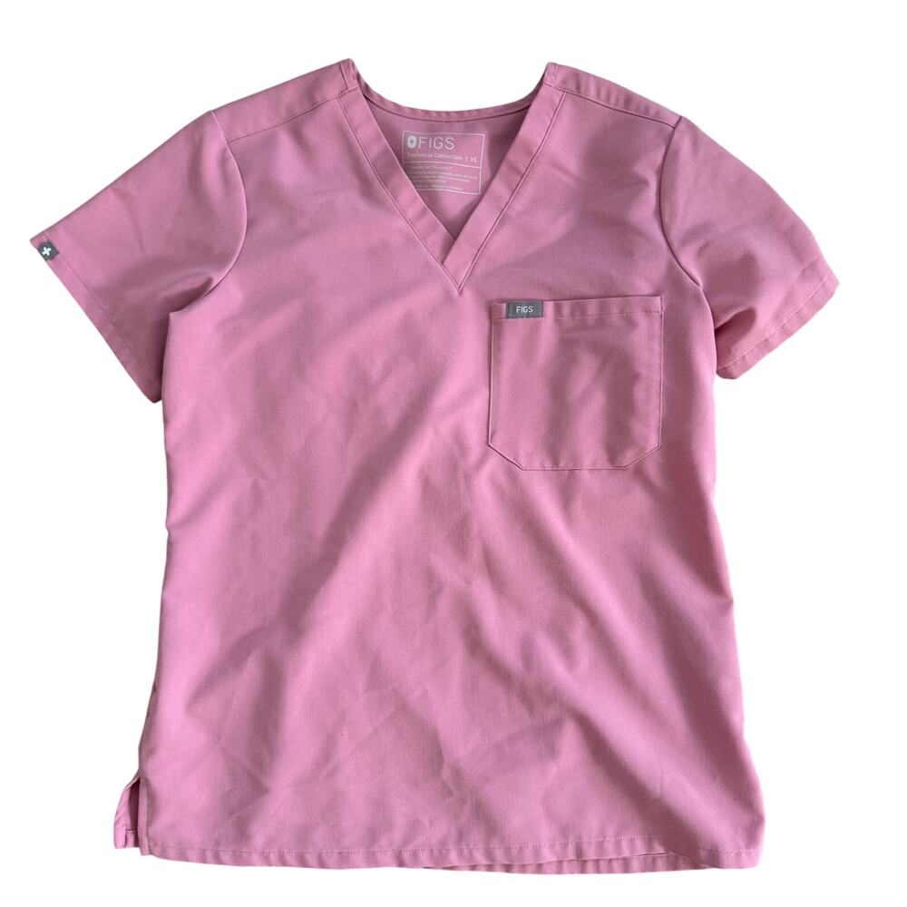Figs scrub top in Mauve sz XS dusty pink Catarina nurse workwear medical soft